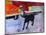 Dog at the Used Car Lot, Rex with Red Car-Brenda Brin Booker-Mounted Giclee Print