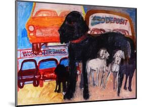 Dog at the Used Car Lot, Rex-Brenda Brin Booker-Mounted Giclee Print