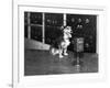 Dog at Wgy Radio Microphone-null-Framed Photographic Print