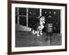 Dog at Wgy Radio Microphone-null-Framed Photographic Print