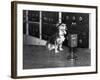 Dog at Wgy Radio Microphone-null-Framed Photographic Print