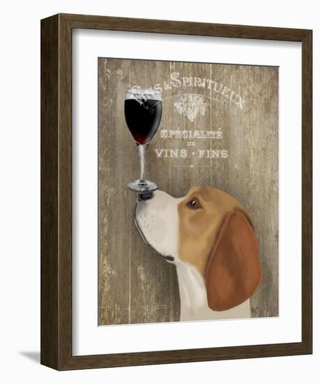 Dog Au Vin Beagle-Fab Funky-Framed Art Print