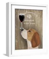 Dog Au Vin Beagle-Fab Funky-Framed Art Print