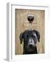 Dog Au Vin Black Labrador-Fab Funky-Framed Art Print