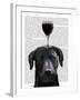 Dog Au Vin Black Labrador-Fab Funky-Framed Art Print