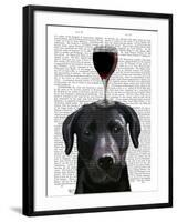 Dog Au Vin Black Labrador-Fab Funky-Framed Art Print