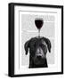 Dog Au Vin Black Labrador-Fab Funky-Framed Art Print