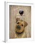 Dog Au Vin Border Terrier-Fab Funky-Framed Art Print