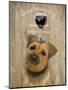 Dog Au Vin Border Terrier-Fab Funky-Mounted Art Print