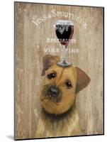 Dog Au Vin Border Terrier-Fab Funky-Mounted Art Print