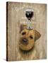 Dog Au Vin Border Terrier-Fab Funky-Stretched Canvas