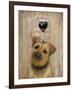 Dog Au Vin Border Terrier-Fab Funky-Framed Art Print