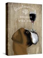 Dog Au Vin Boxer-Fab Funky-Stretched Canvas