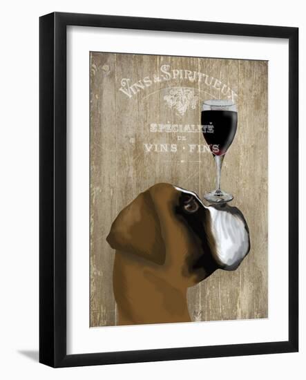 Dog Au Vin Boxer-Fab Funky-Framed Art Print