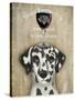 Dog Au Vin Dalmatian-Fab Funky-Stretched Canvas