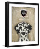 Dog Au Vin Dalmatian-Fab Funky-Framed Art Print