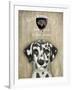 Dog Au Vin Dalmatian-Fab Funky-Framed Art Print