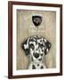 Dog Au Vin Dalmatian-Fab Funky-Framed Art Print