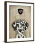 Dog Au Vin Dalmatian-Fab Funky-Framed Art Print