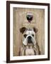 Dog Au Vin English Bulldog-Fab Funky-Framed Art Print