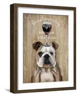 Dog Au Vin English Bulldog-Fab Funky-Framed Art Print