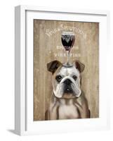 Dog Au Vin English Bulldog-Fab Funky-Framed Art Print