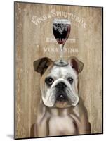 Dog Au Vin English Bulldog-Fab Funky-Mounted Art Print