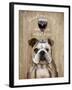 Dog Au Vin English Bulldog-Fab Funky-Framed Art Print