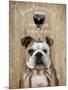 Dog Au Vin English Bulldog-Fab Funky-Mounted Art Print