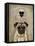 Dog Au Vin, Pug-Fab Funky-Framed Stretched Canvas