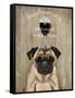 Dog Au Vin, Pug-Fab Funky-Framed Stretched Canvas