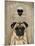 Dog Au Vin, Pug-Fab Funky-Mounted Art Print