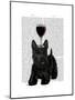 Dog Au Vin Scottish Terrier-Fab Funky-Mounted Art Print