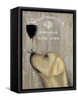 Dog Au Vin Yellow Labrador-Fab Funky-Framed Stretched Canvas