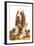 Dog Basset Hound in Studio Sitting on a Pile-null-Framed Photographic Print