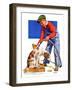 "Dog Bath,"January 13, 1934-J.F. Kernan-Framed Giclee Print