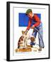 "Dog Bath,"January 13, 1934-J.F. Kernan-Framed Giclee Print