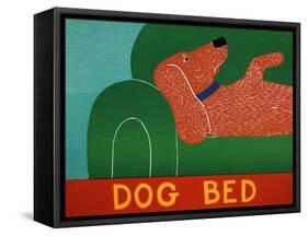 Dog Bed Red Dachshund-Stephen Huneck-Framed Stretched Canvas