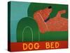 Dog Bed Red Dachshund-Stephen Huneck-Stretched Canvas