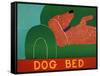 Dog Bed Red Dachshund-Stephen Huneck-Framed Stretched Canvas