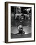 Dog Being Bathed in Back Yard-Robert W^ Kelley-Framed Photographic Print