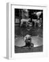 Dog Being Bathed in Back Yard-Robert W^ Kelley-Framed Photographic Print