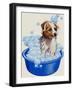 Dog Being Washed-English School-Framed Giclee Print