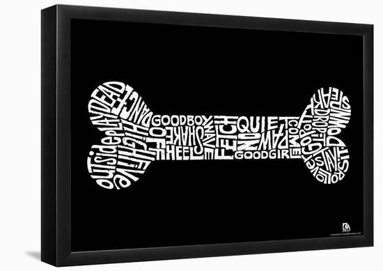 Dog Bone Text Poster-null-Framed Poster