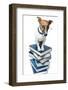 Dog Book Stack-Javier Brosch-Framed Photographic Print