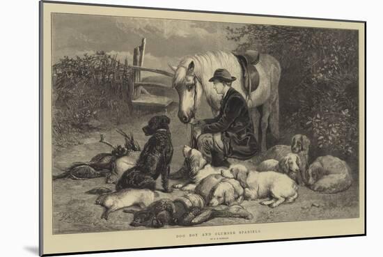 Dog Boy and Clumber Spaniels-George Bouverie Goddard-Mounted Giclee Print