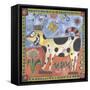 Dog Buddy Color-Jill Mayberg-Framed Stretched Canvas