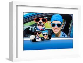 Dog Car Window-Javier Brosch-Framed Photographic Print