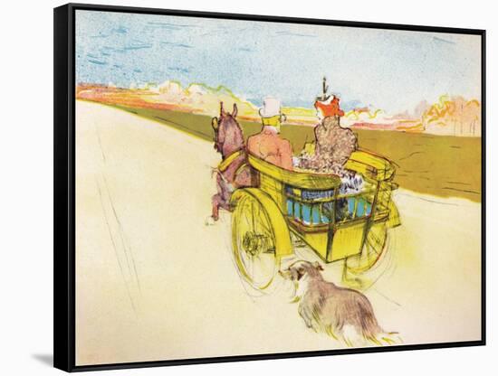 'Dog Cart', c.1897, (1946)-Henri de Toulouse-Lautrec-Framed Stretched Canvas