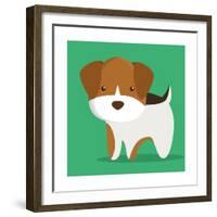 Dog Cartoon Pet Design-Diana Johanna Velasquez-Framed Premium Giclee Print